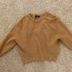 Camel Zara Knit Sweater - Medium